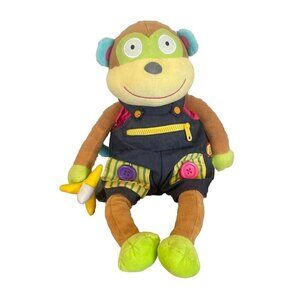 Alex Little Hands Monkey Learn to Dress Teaching Toy Stuffed Plush Doll 21"